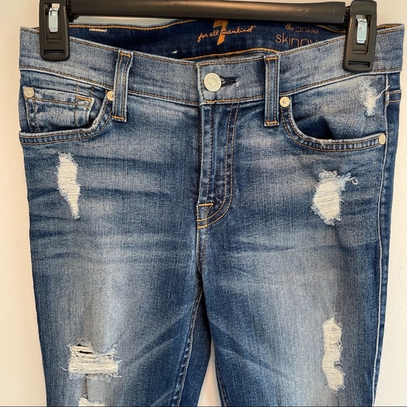 7FAM The Ankle Skinny Jeans size 25 - Picture 6 of 8